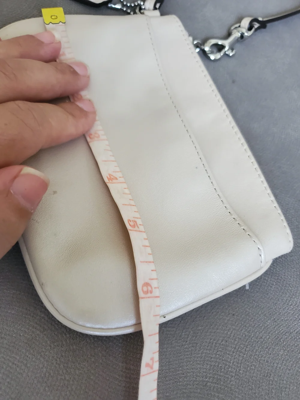 Coach Small Leather Wristlet in Light Cream